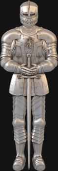 3D модель Рыцарь с мечом (STL)