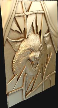 3D model The snarling wolf (STL)