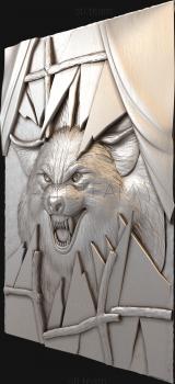 3D модель Рычащий волк (STL)