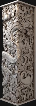 3D model Chinese dragon on a pole (STL)