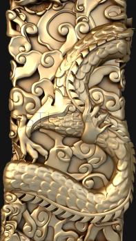 3D model Chinese dragon on a pole (STL)