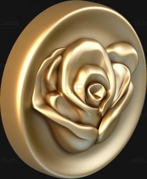 3D model Rose on a plate (STL)