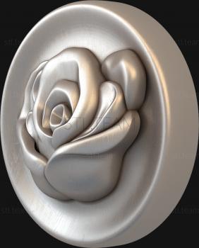 3D model Rose on a plate (STL)