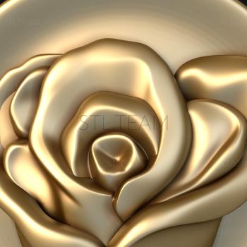 3D model Rose on a plate (STL)