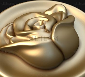 3D model Rose on a plate (STL)