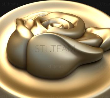 3D model Rose on a plate (STL)