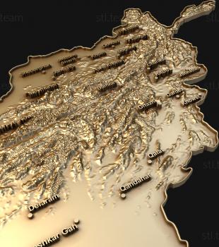 3D model Map of the area (STL)