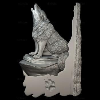 3D модель Воющий волк (STL)