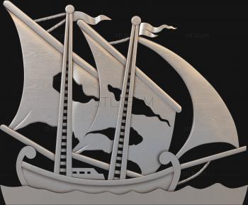 3D модель Лодка под парусами (STL)