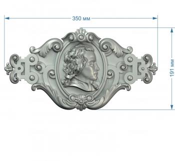 3D model Medallion with a male profile (STL)