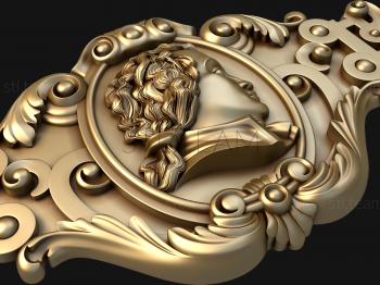 3D model Medallion with a male profile (STL)