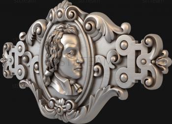 3D модель Медальон с мужским профилем (STL)
