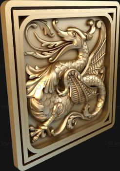 3D model Stove tile dragon (STL)