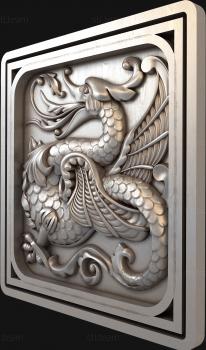 3D model Stove tile dragon (STL)