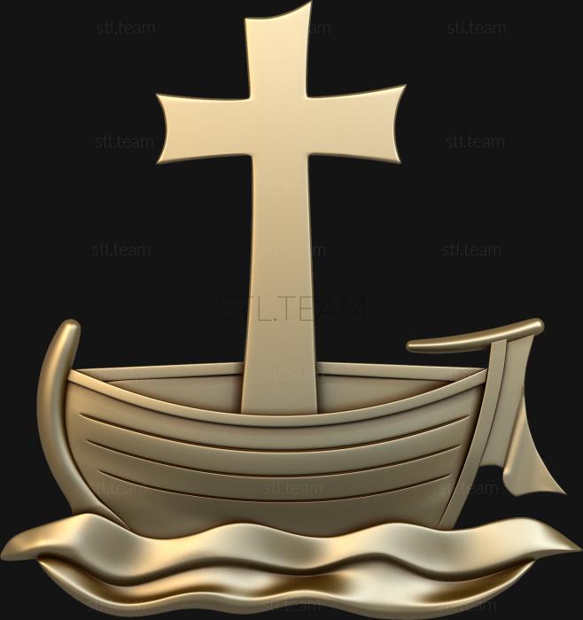 Лодка и крест