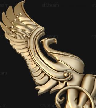3D model Gargoyle with big wings (STL)