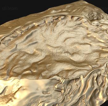 3D model Mountains on the map (STL)