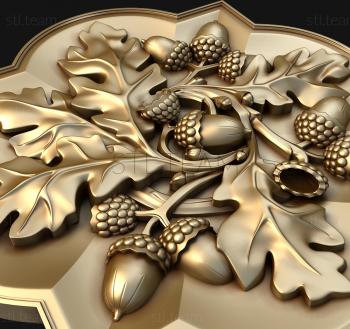 3D model Dish with acorns (STL)