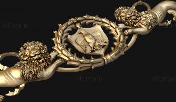 3D model Lions and coat of arms (STL)