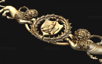 3D model Lions and coat of arms (STL)