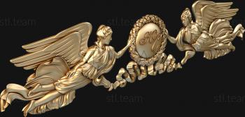 3D model Angels and coat of arms (STL)