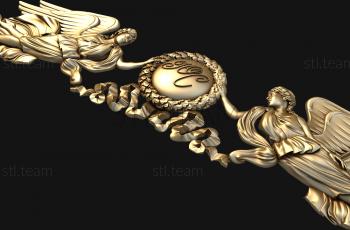 3D model Angels and coat of arms (STL)