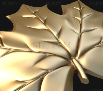 3D модель  панно кленовый лист (STL)