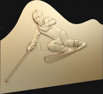 3D модель Лыжник на трассе (STL)