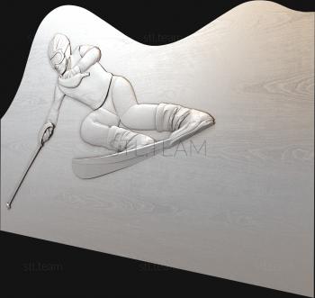 3D model Skier on the track (STL)