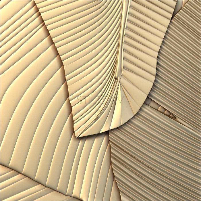 Layers of palm leaves