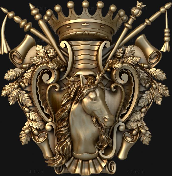 Герб с лошадью и короной