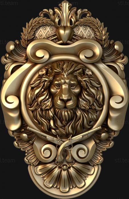 3D model Coat of arms with lion's head (STL)