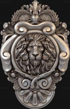 3D model Coat of arms with lion's head (STL)