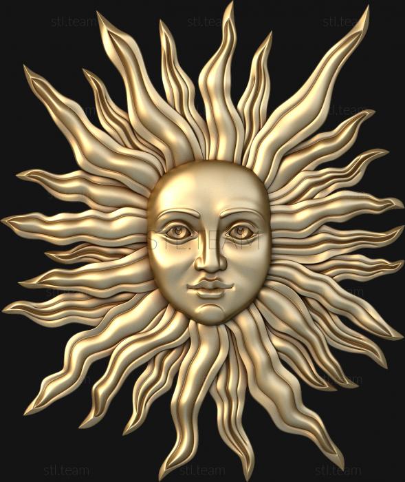 Панно Sun with a face