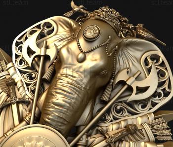 3D model War elephant (STL)