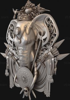 3D model War elephant (STL)