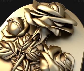 3D model Two roses on the stove (STL)