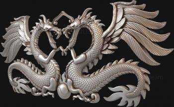 3D модель Драконы симметрия (STL)