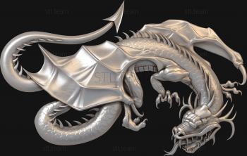 3D модель Летящий дракон (STL)