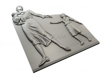 3D model Mother with children (STL)