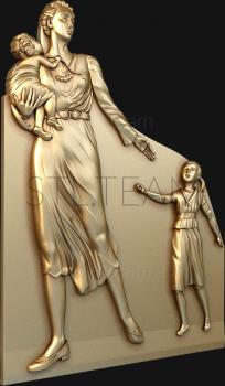3D model Mother with children (STL)