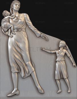 3D model Mother with children (STL)