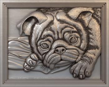 3D model Pug dog (STL)