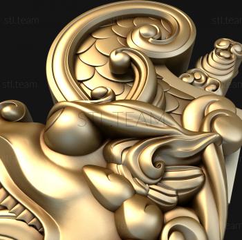 3D model Dragon head symmetry (STL)