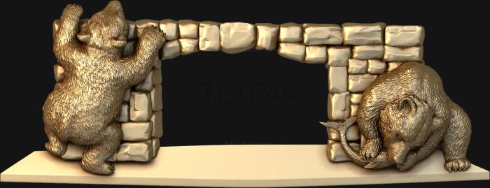 3D model The cubs are playing (STL)