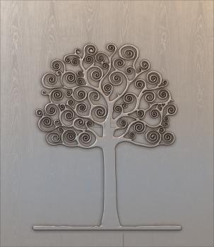 3D model A tree with swirls (STL)