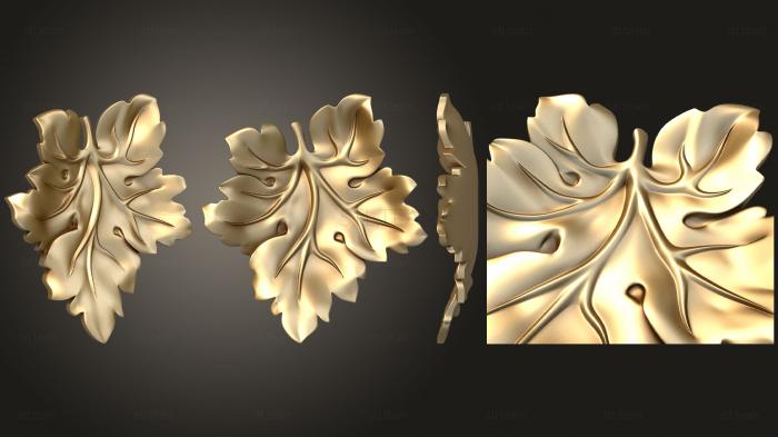 3D модель панно Блюдо в форме листа (STL)
