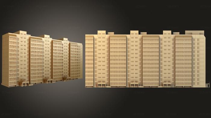 3D модель Здание многоэтажного дома (STL)