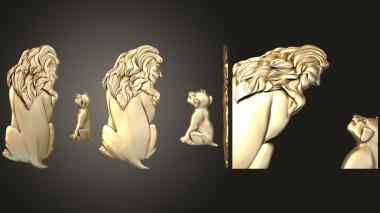 3D model Mufasa and Simba (STL)