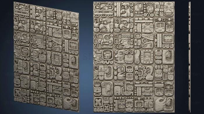 Панно Mayan letter panel